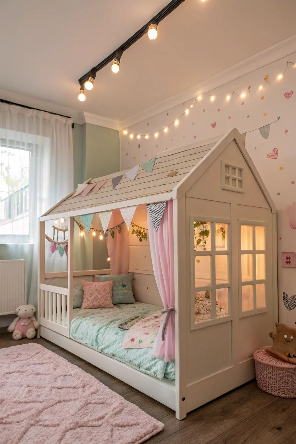 Turn bedtime into a magical adventure with a house-shaped bed.