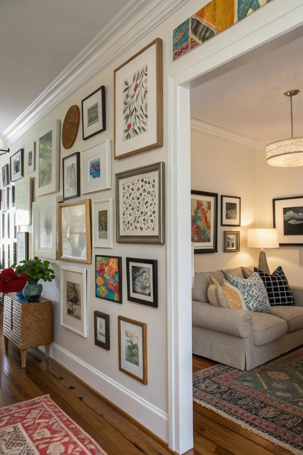 A classic gallery wall can elevate any room with its timeless appeal.