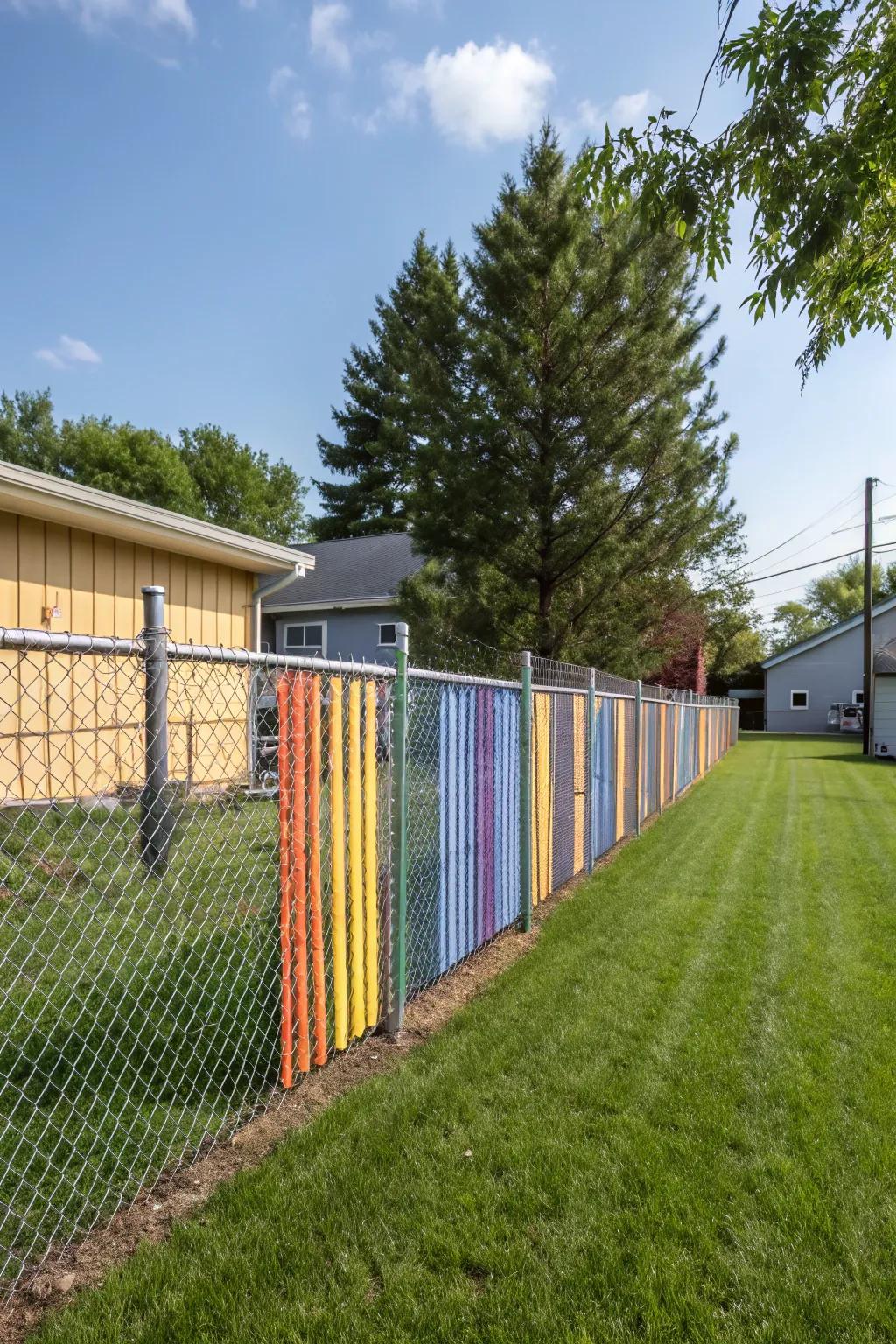 Privacy slats offer both functionality and flair.