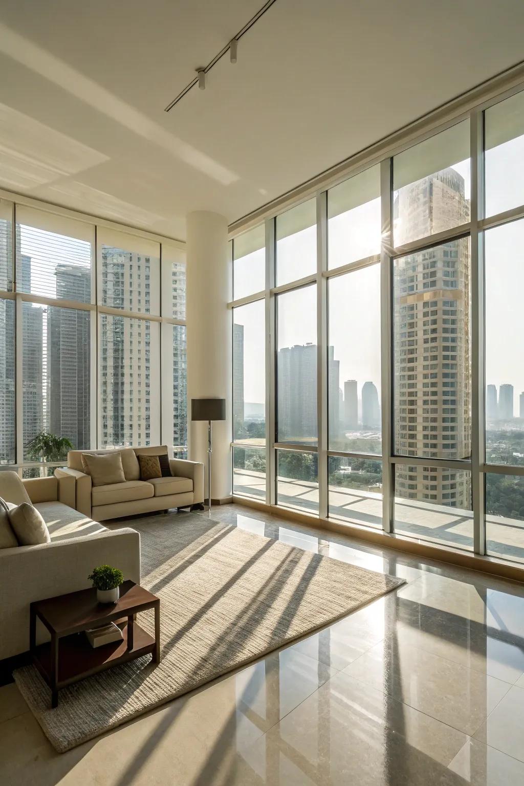 Maximize natural light to enhance the spaciousness of your condo.
