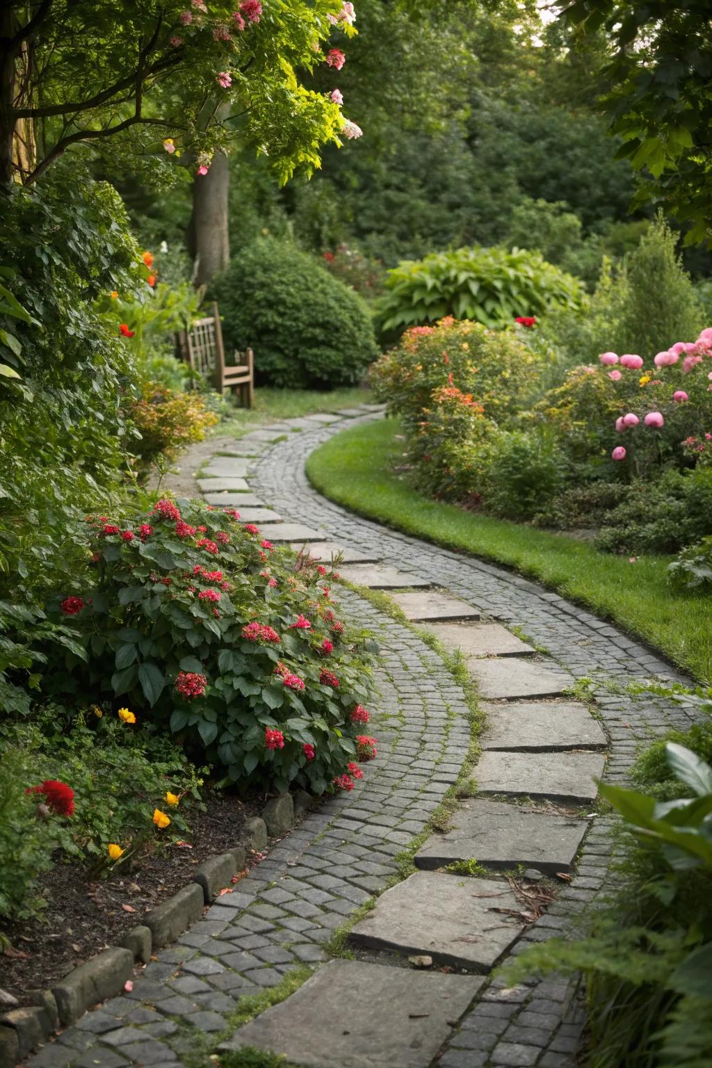 Craft enchanting garden paths with the natural beauty of slate chippings.