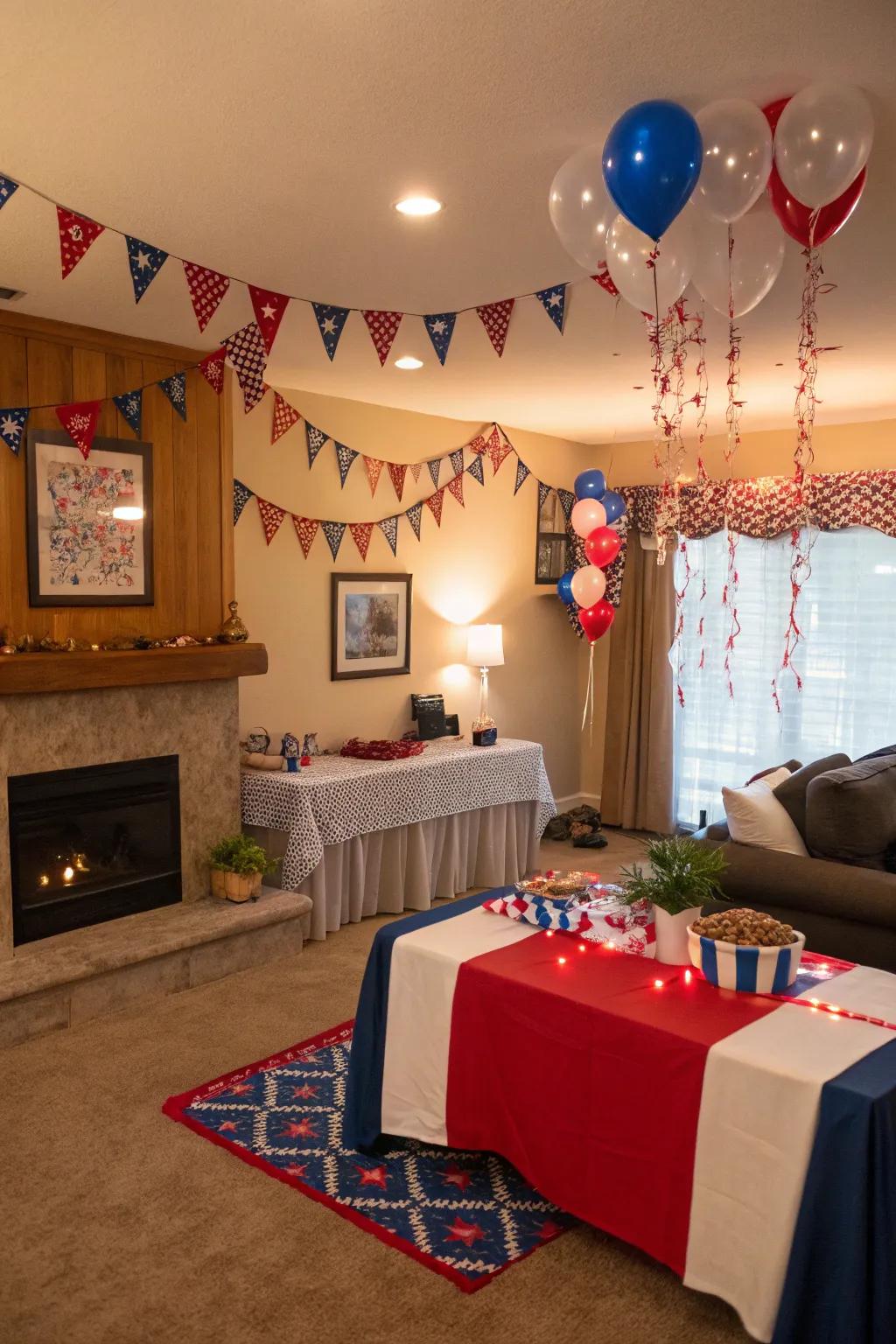 Embrace a patriotic color scheme to set the mood.