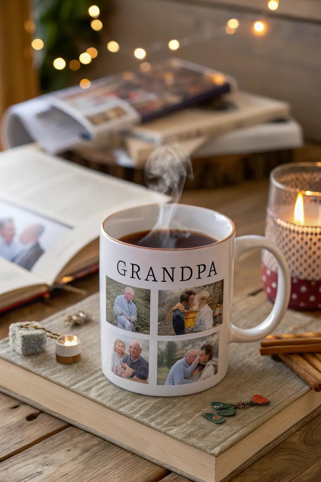 A heartwarming photo collage mug, capturing beloved family memories.