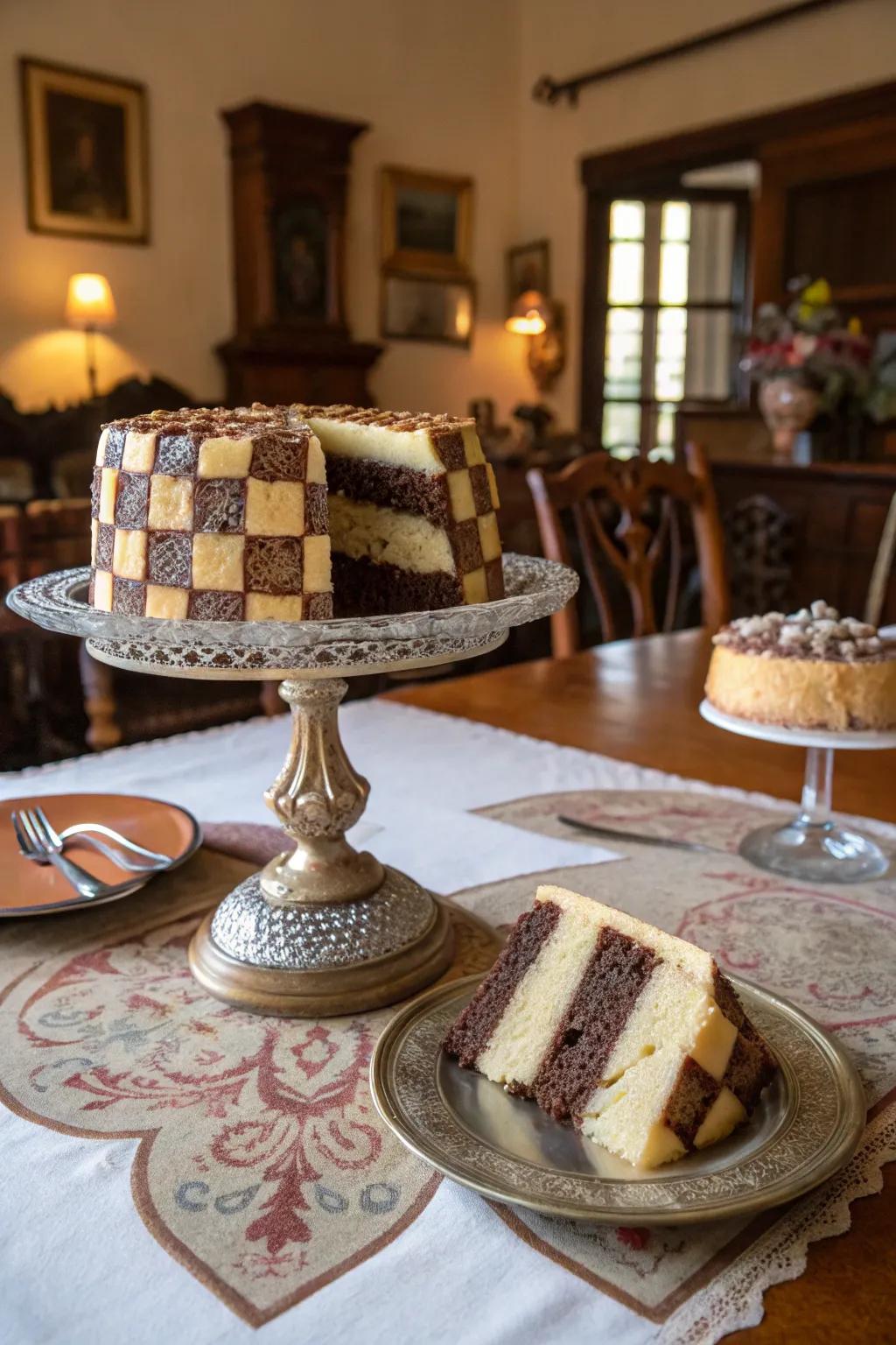 Checkerboard patterns provide a classic surprise.