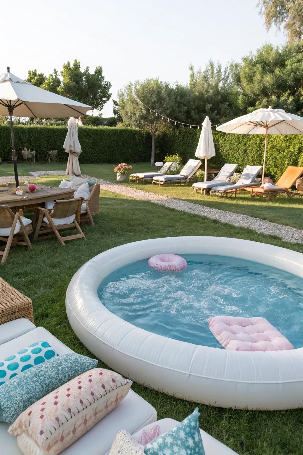 A poolside lounge perfect for lazy summer afternoons.