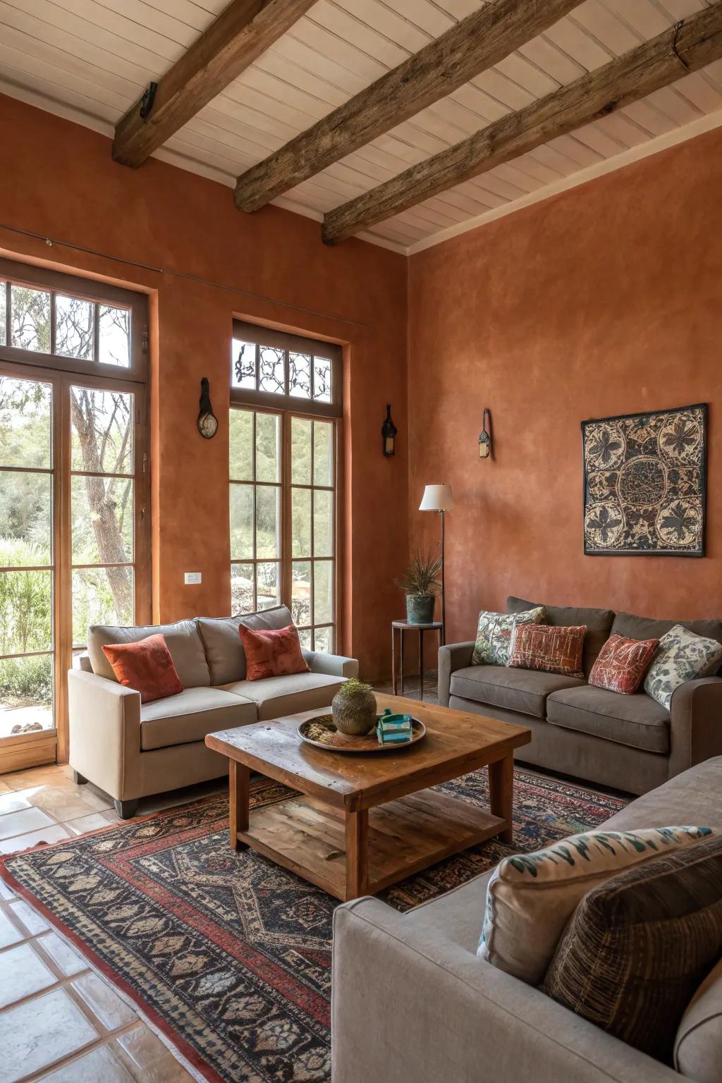 Terracotta hues provide warmth and depth to your interiors.