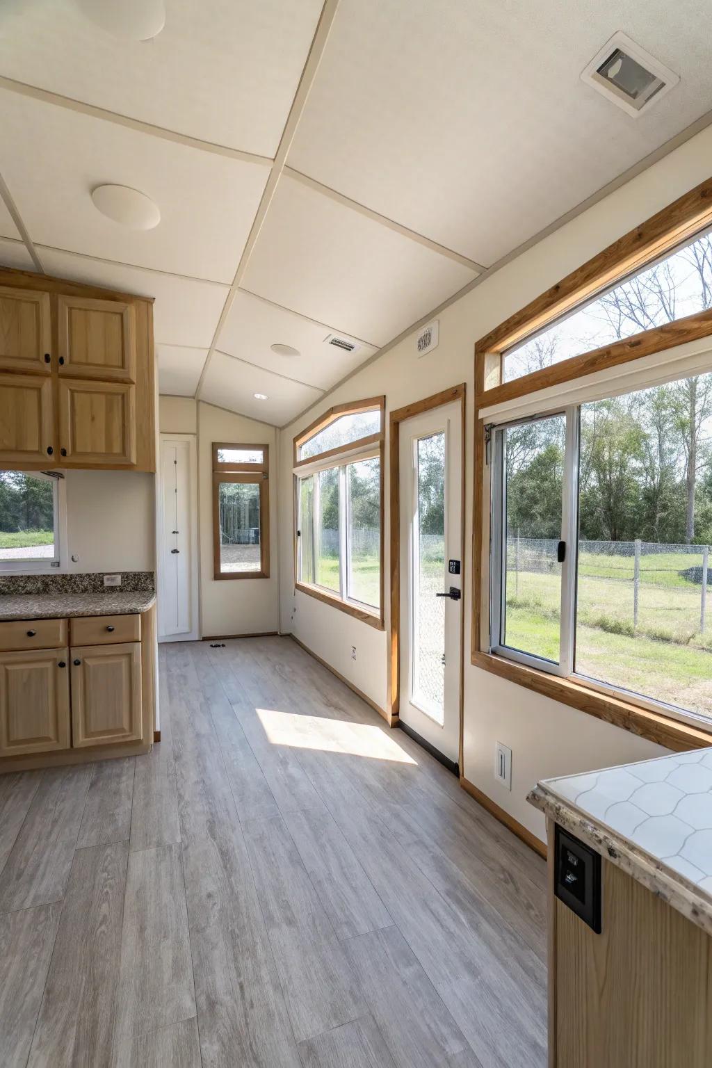 Opening up your mobile home's layout can make it feel larger and more inviting.