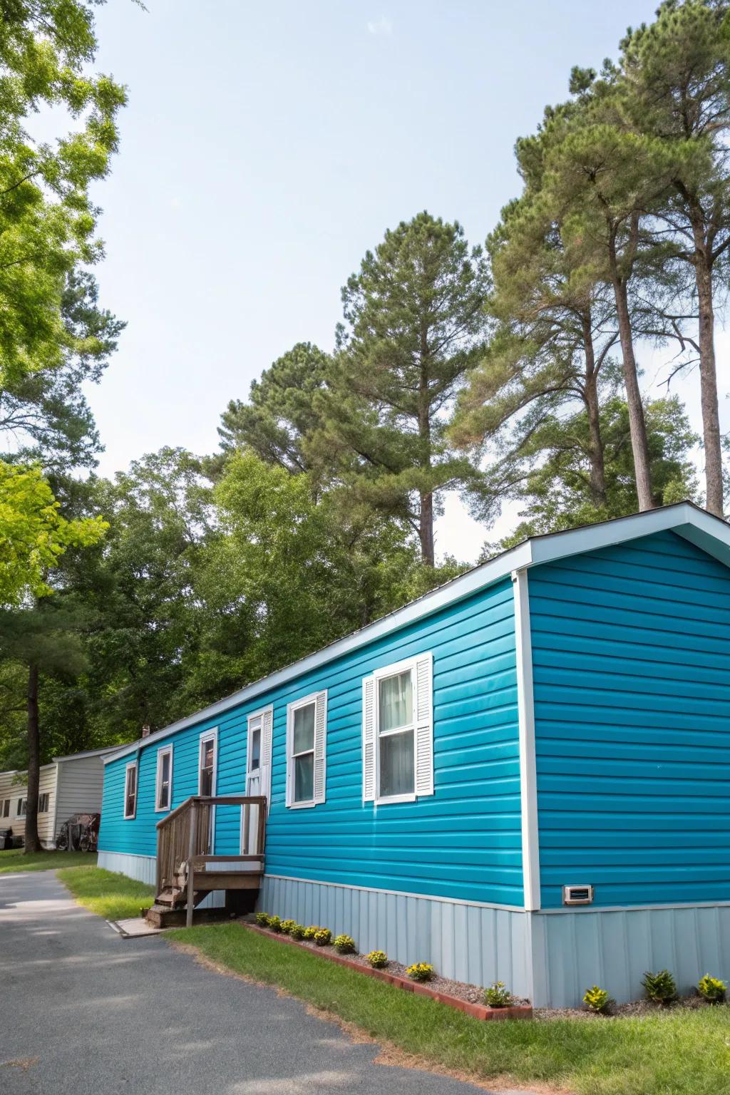 Brighten your mobile home with classic vinyl siding.