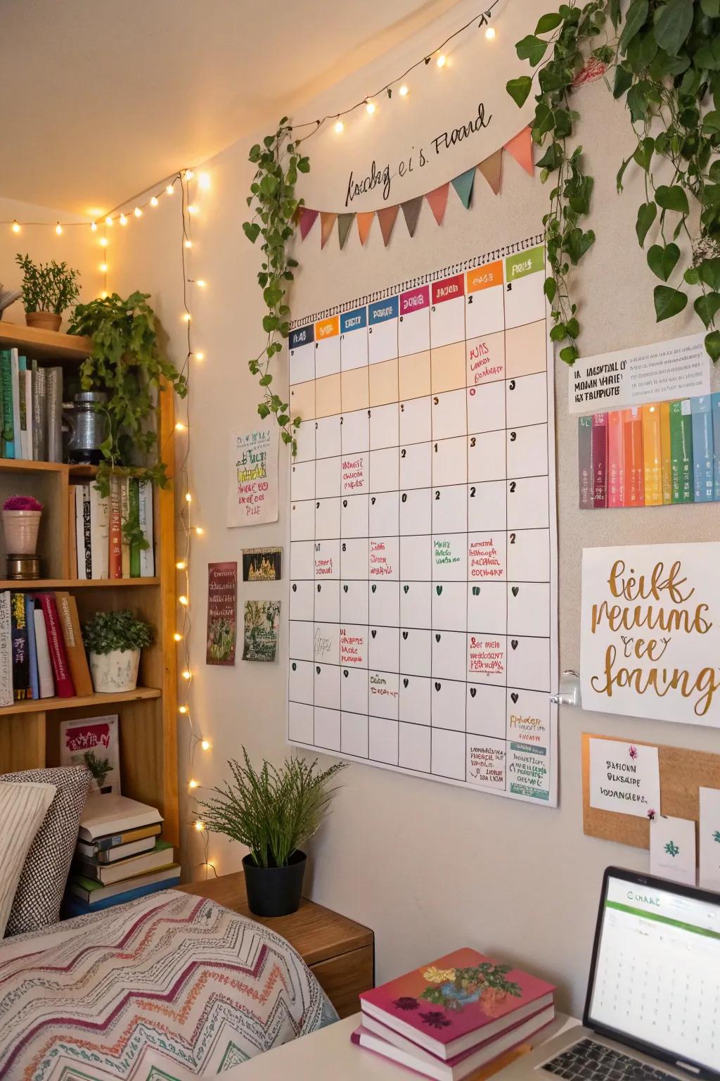 A wall calendar can be a visual masterpiece while keeping you on track.