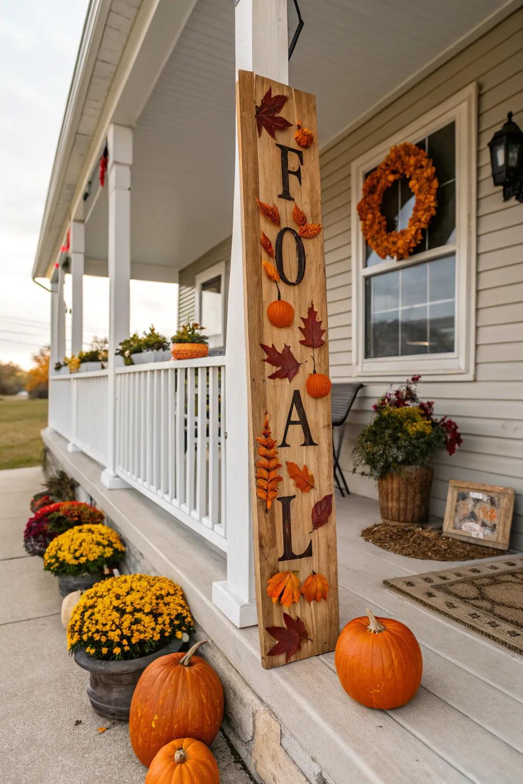 Celebrate the season with a festive fall porch leaner.