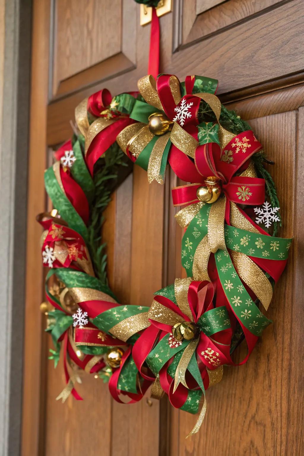 A festive Christmas wreath to bring joy to any doorway.