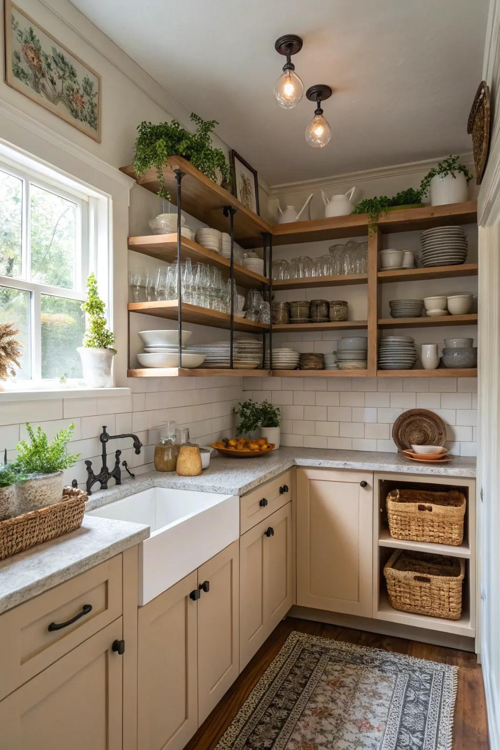 Maximize storage by utilizing your kitchen's vertical space.