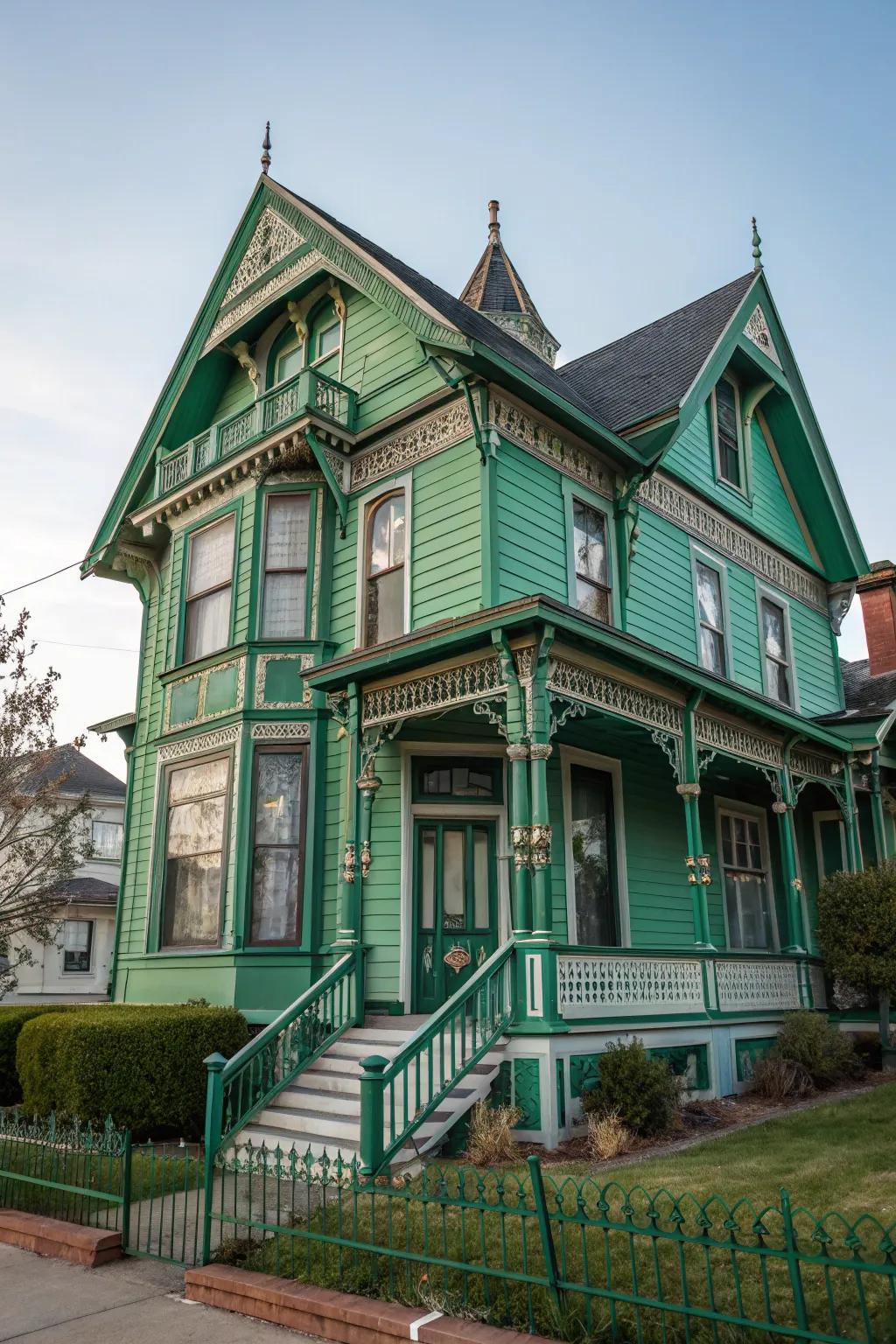 Victorian architecture brought to life with jewel-toned hues.