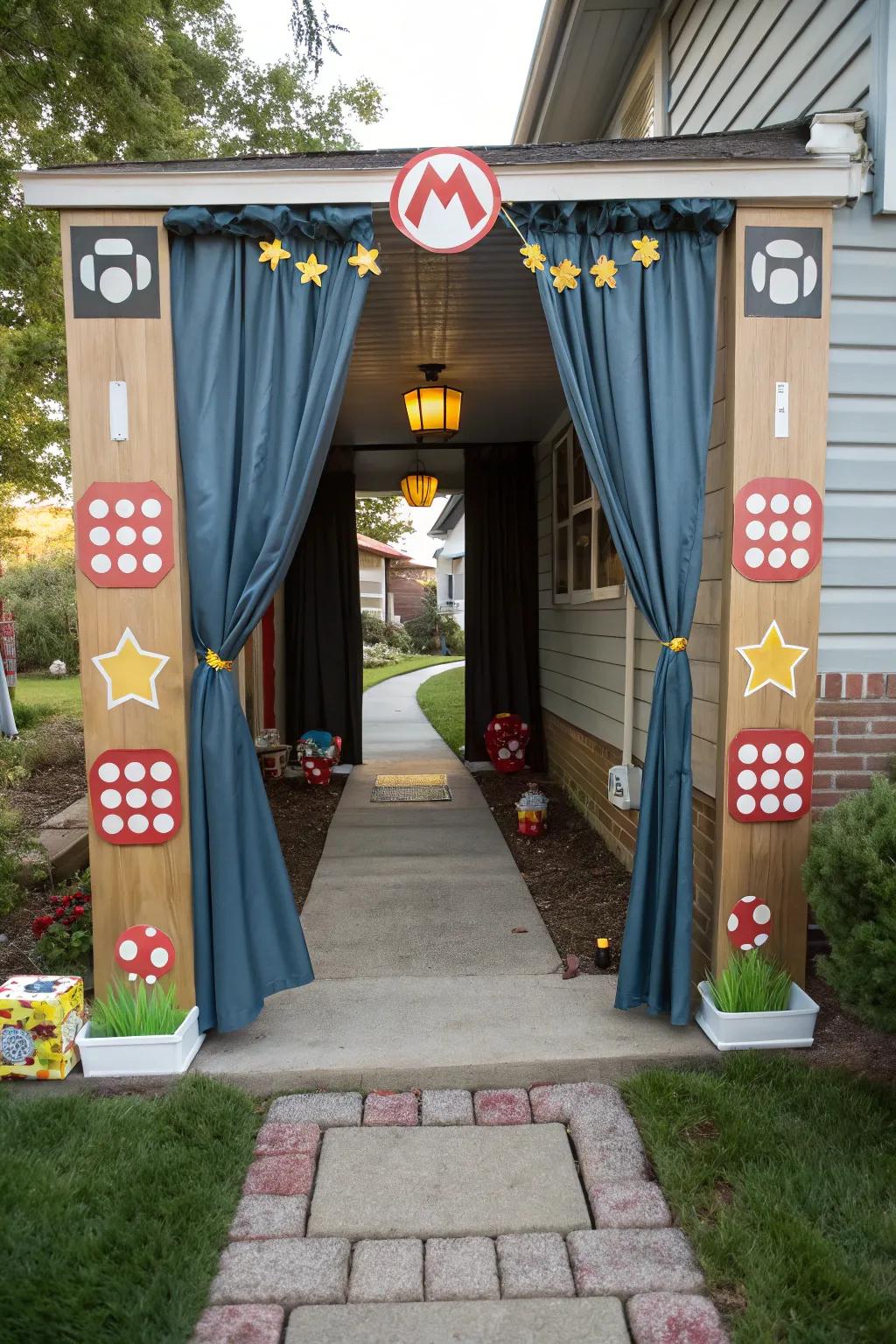 A grand entrance that transports guests into a gaming world.