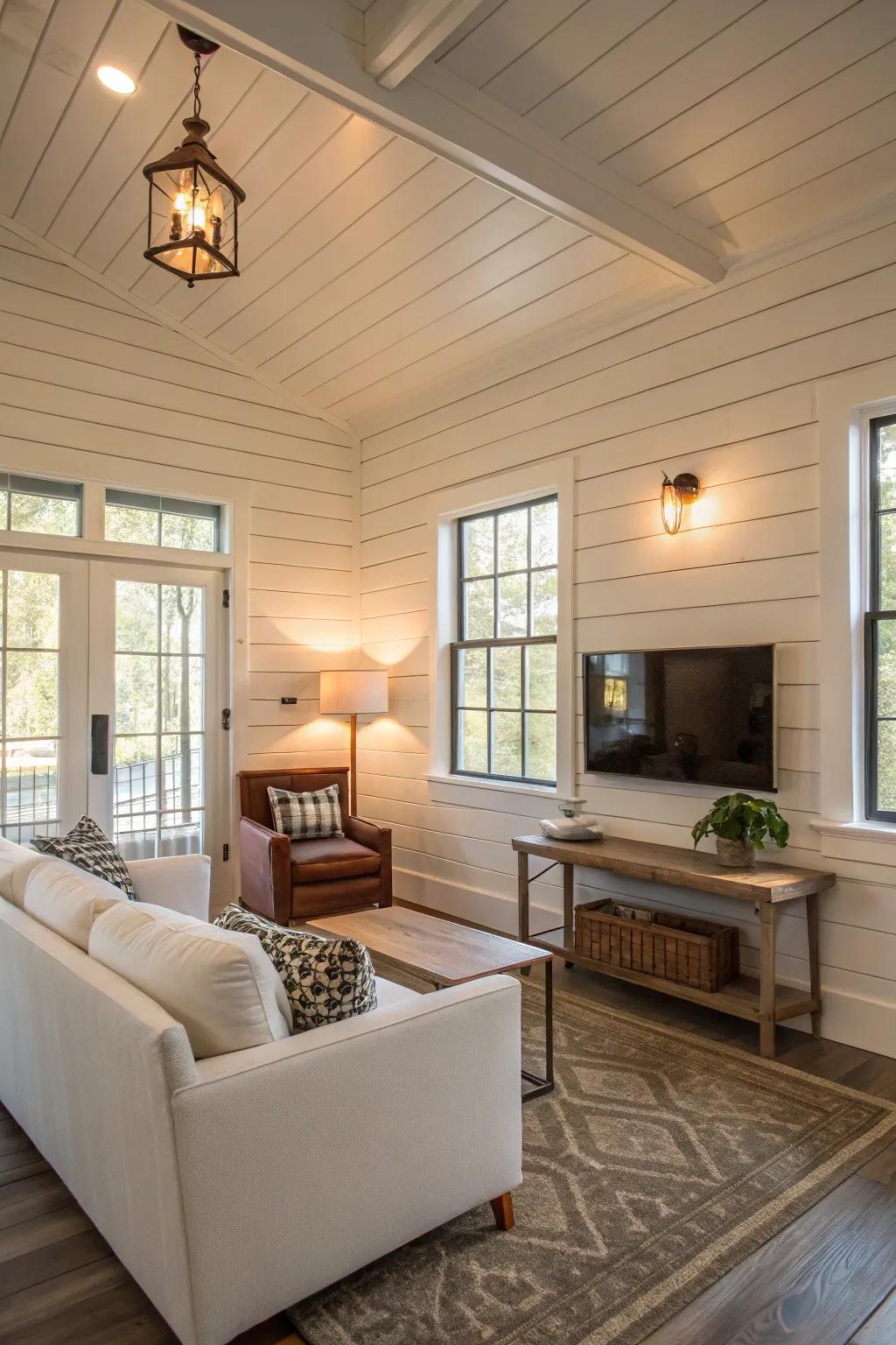 Bring warmth to your space with classic shiplap.