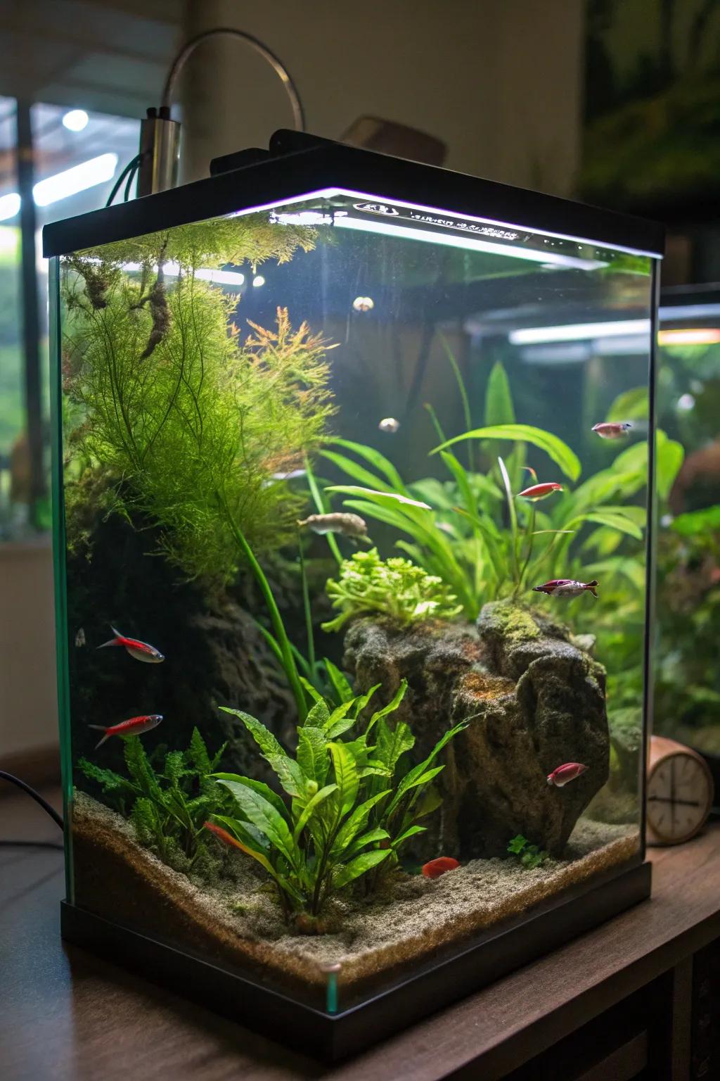 Dive into a micro jungle adventure with your tank.