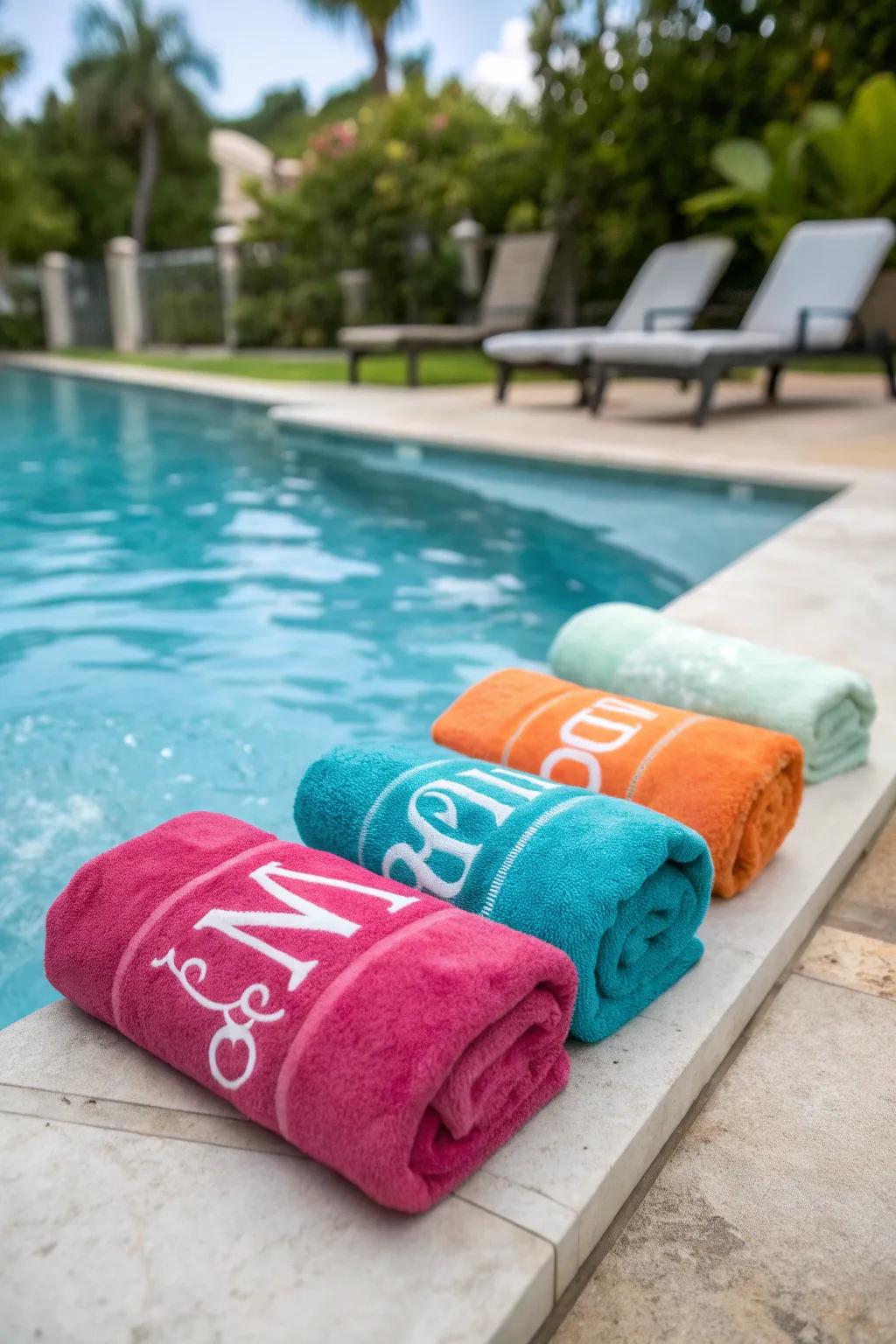 Personalized towels add a special touch and make great keepsakes.