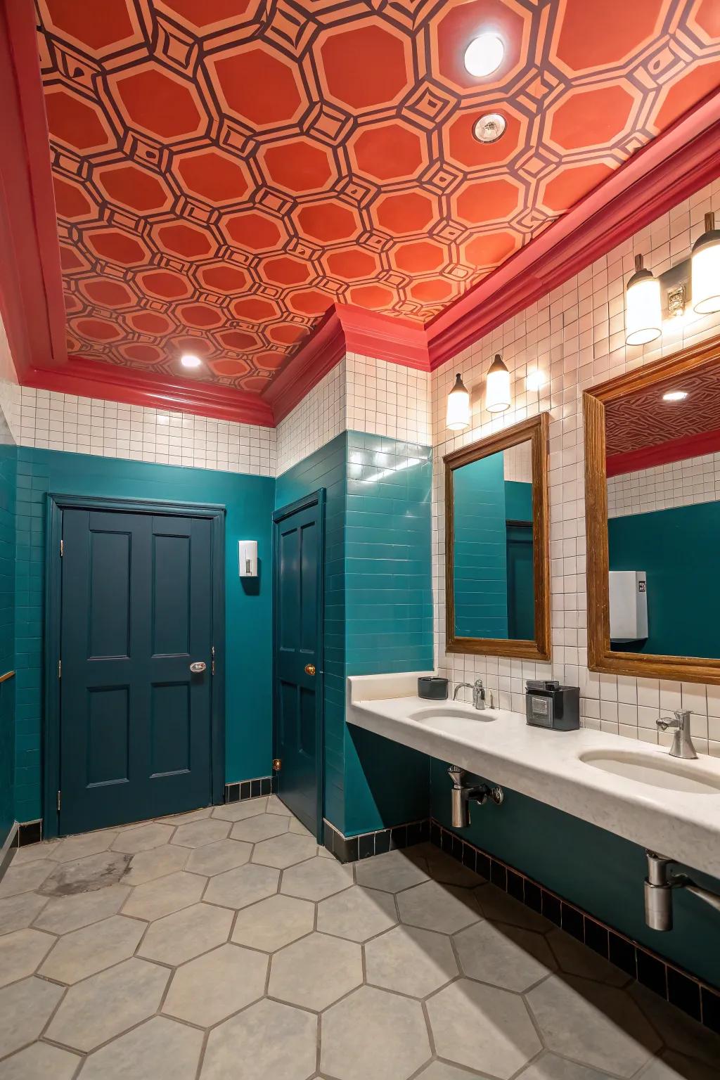 Unexpected bold colors can infuse energy and character into your bathroom.