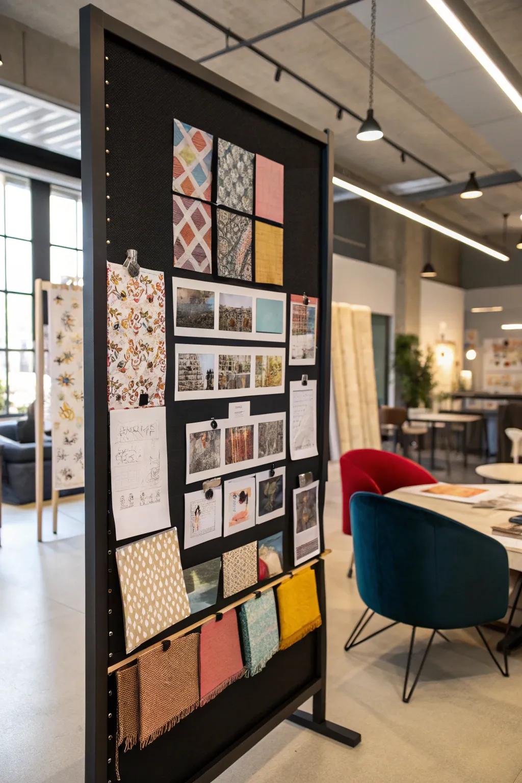 Visualize your projects with a mood board that sparks creativity.