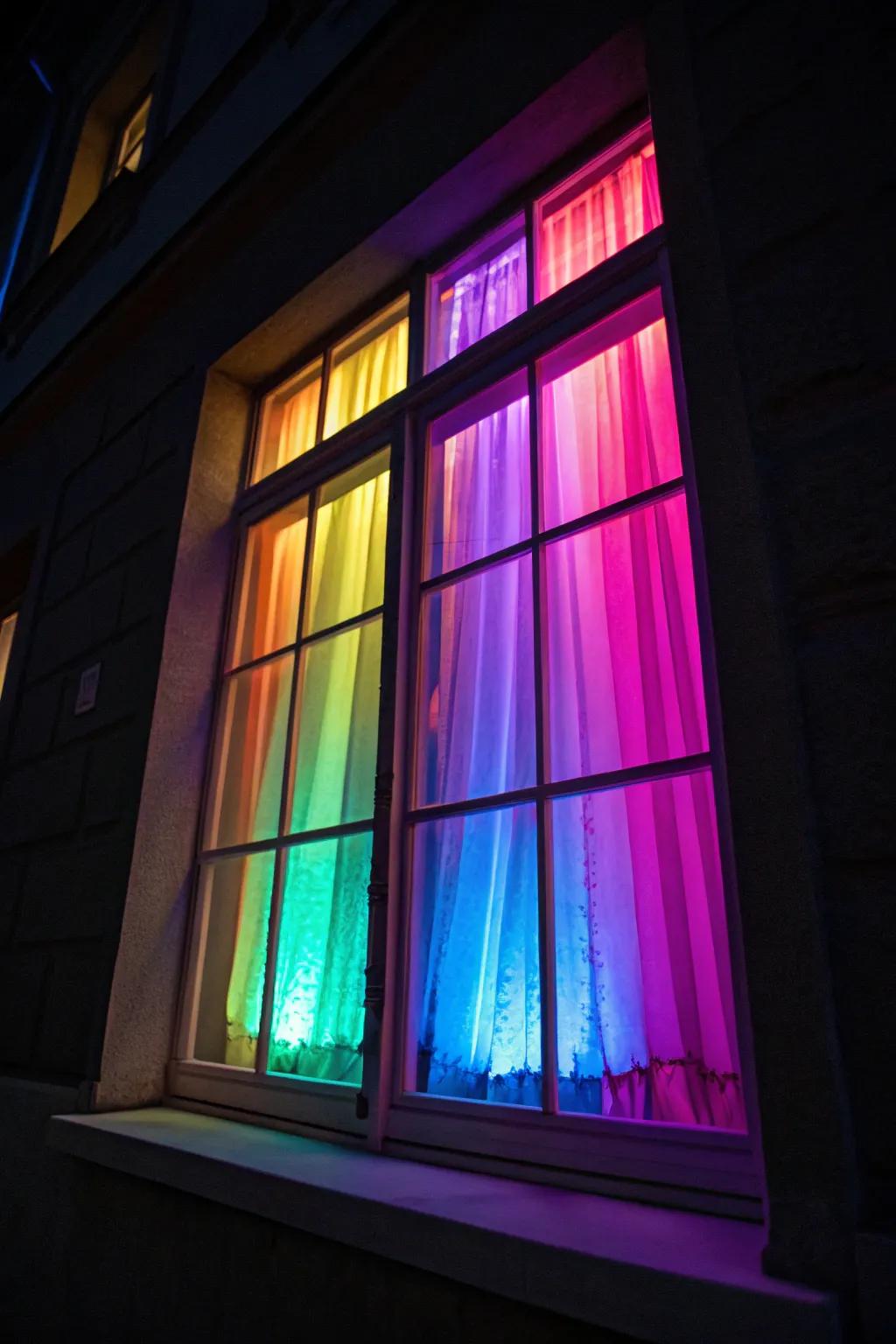 Neon curtains can transform the atmosphere of your space.