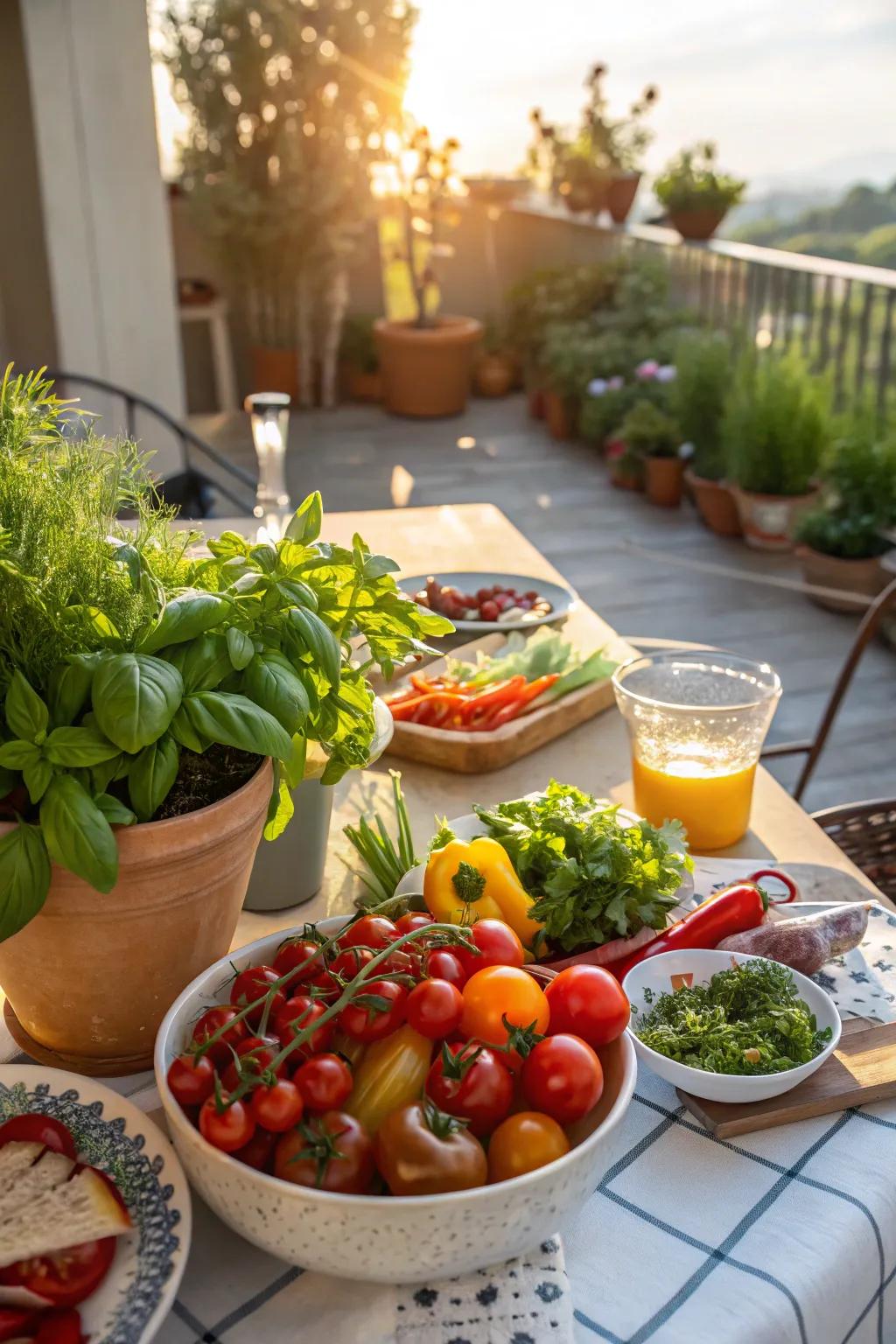 Embrace nature with a garden fresh brunch.