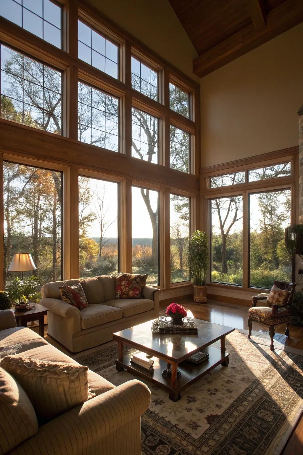 Maximize natural light to enhance natural warmth in your home.