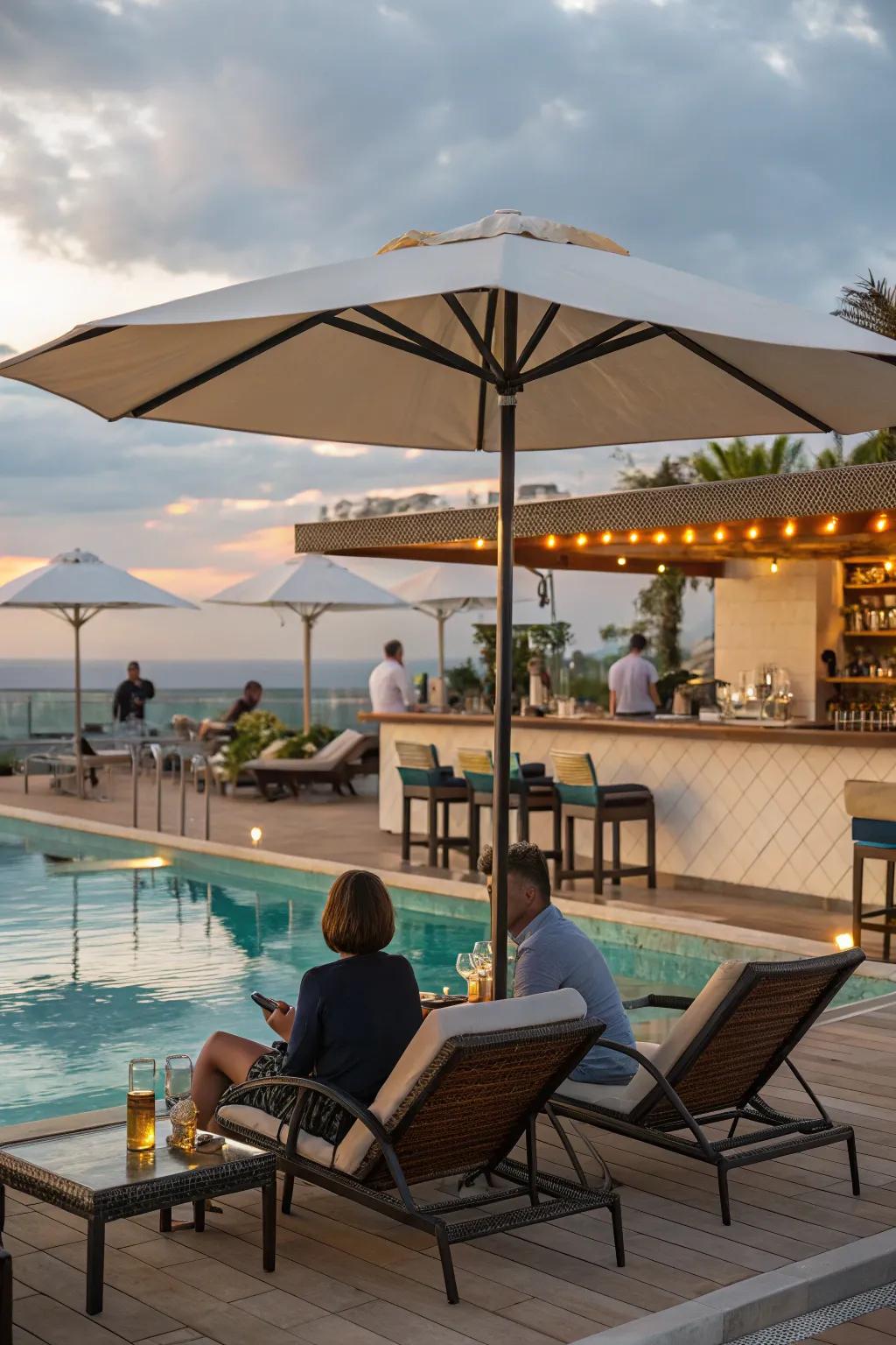 A poolside bar setup perfect for relaxation.