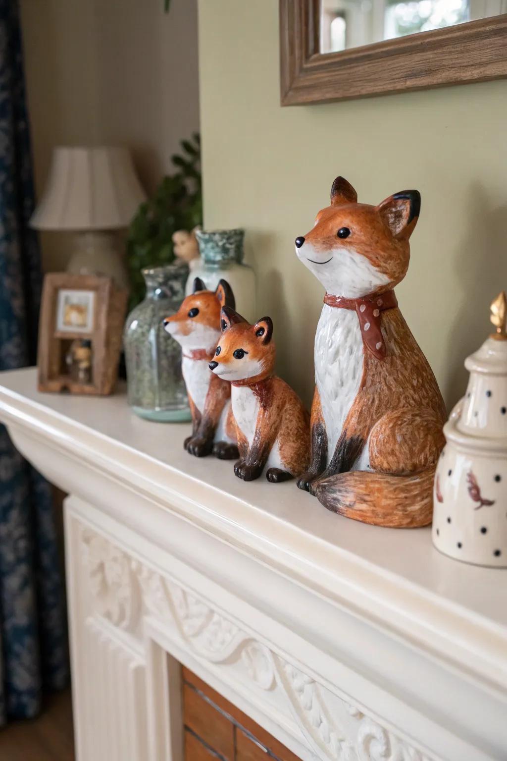 Whimsical figurines add a storybook charm to your decor.