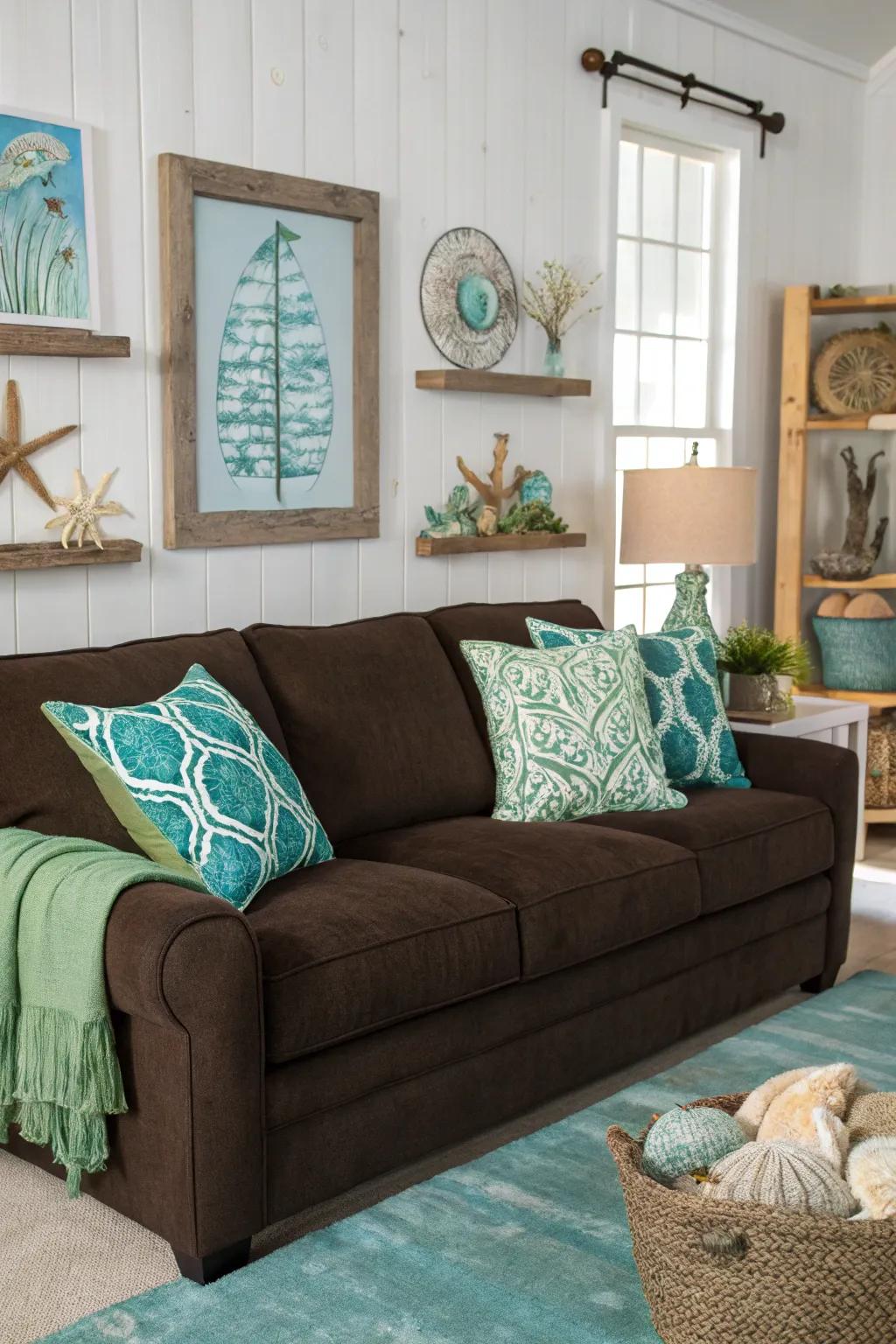 Coastal colors bring a fresh and airy feel to your space.