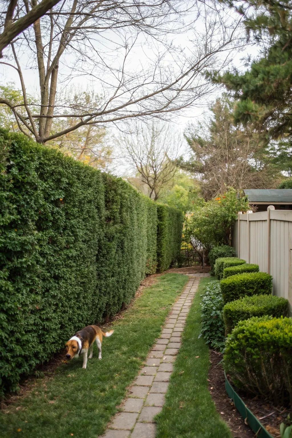 A living fence that offers natural beauty and seasonal change.