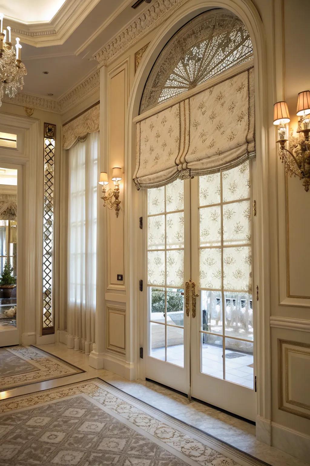 Elevate your decor with timeless Roman shades.