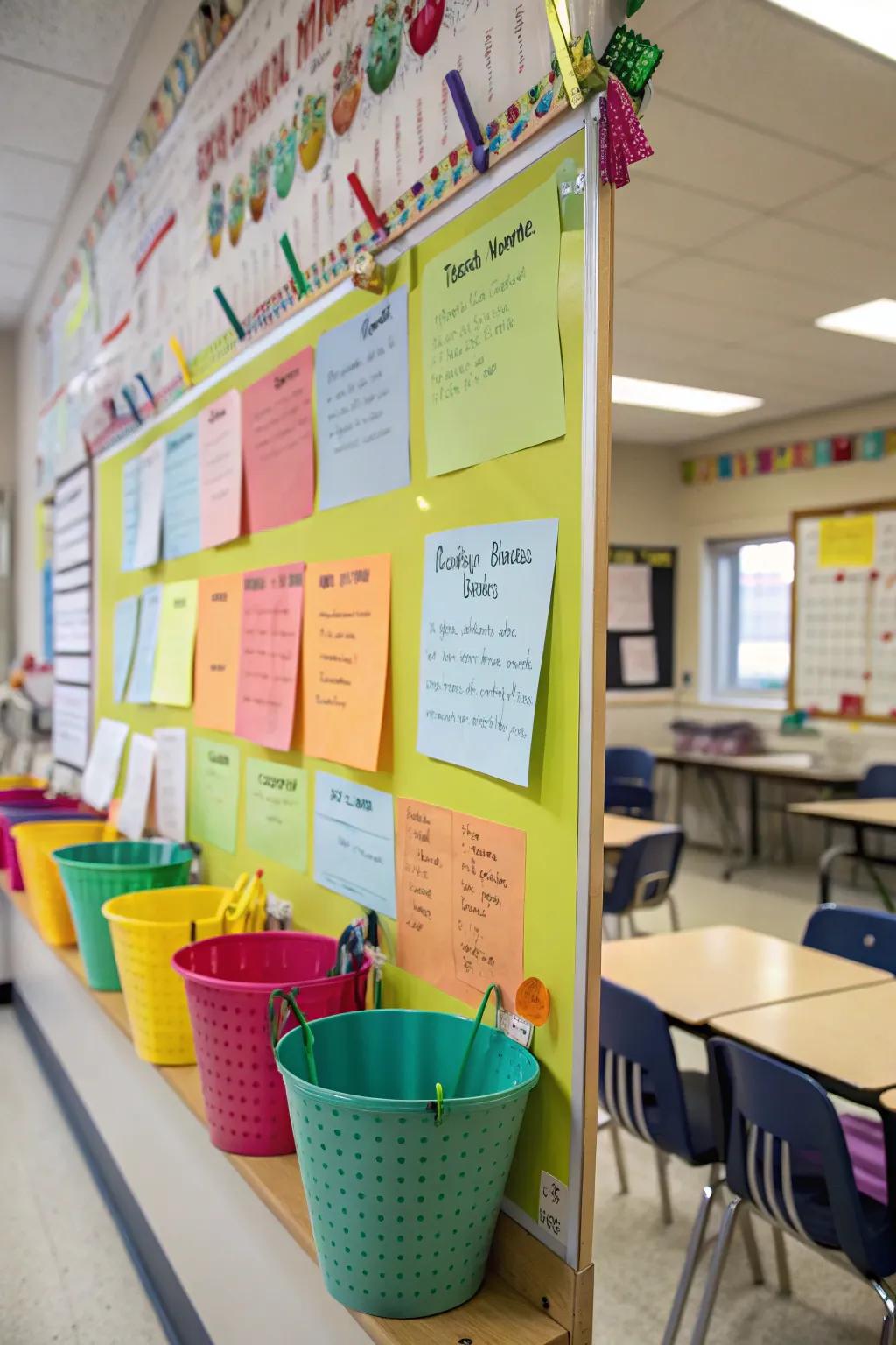 A board filled with students' exciting summer plans.