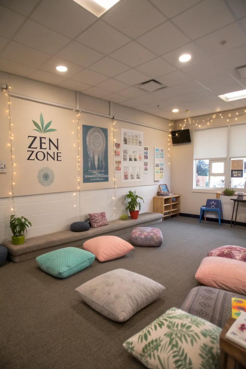 A peaceful Zen Zone for student relaxation and focus