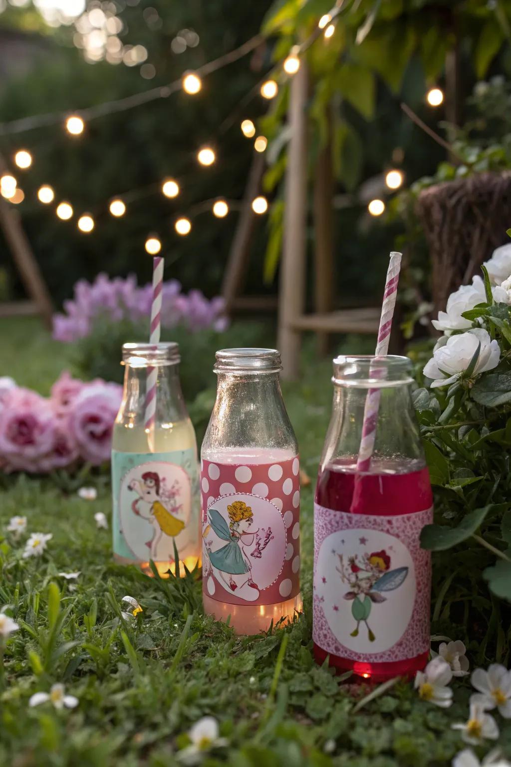 Enchanted drinks add a magical touch to the party.