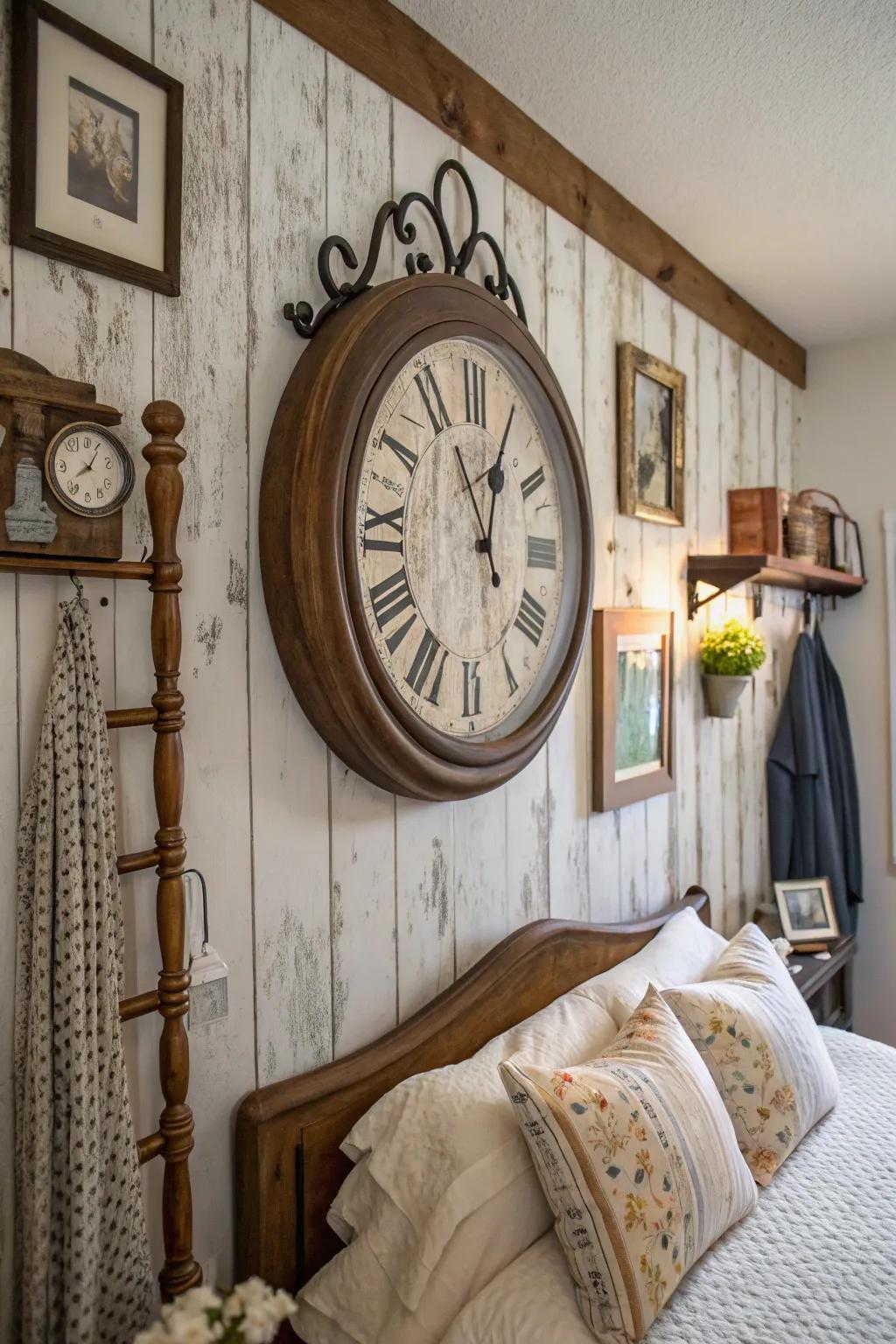 Vintage clocks offer nostalgic charm.