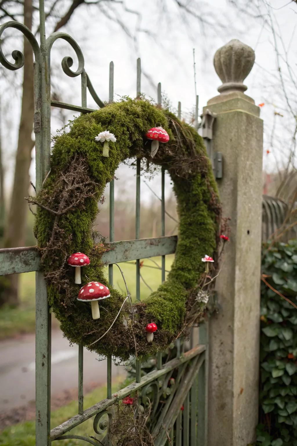 Let the magic in with a fairy garden wreath.