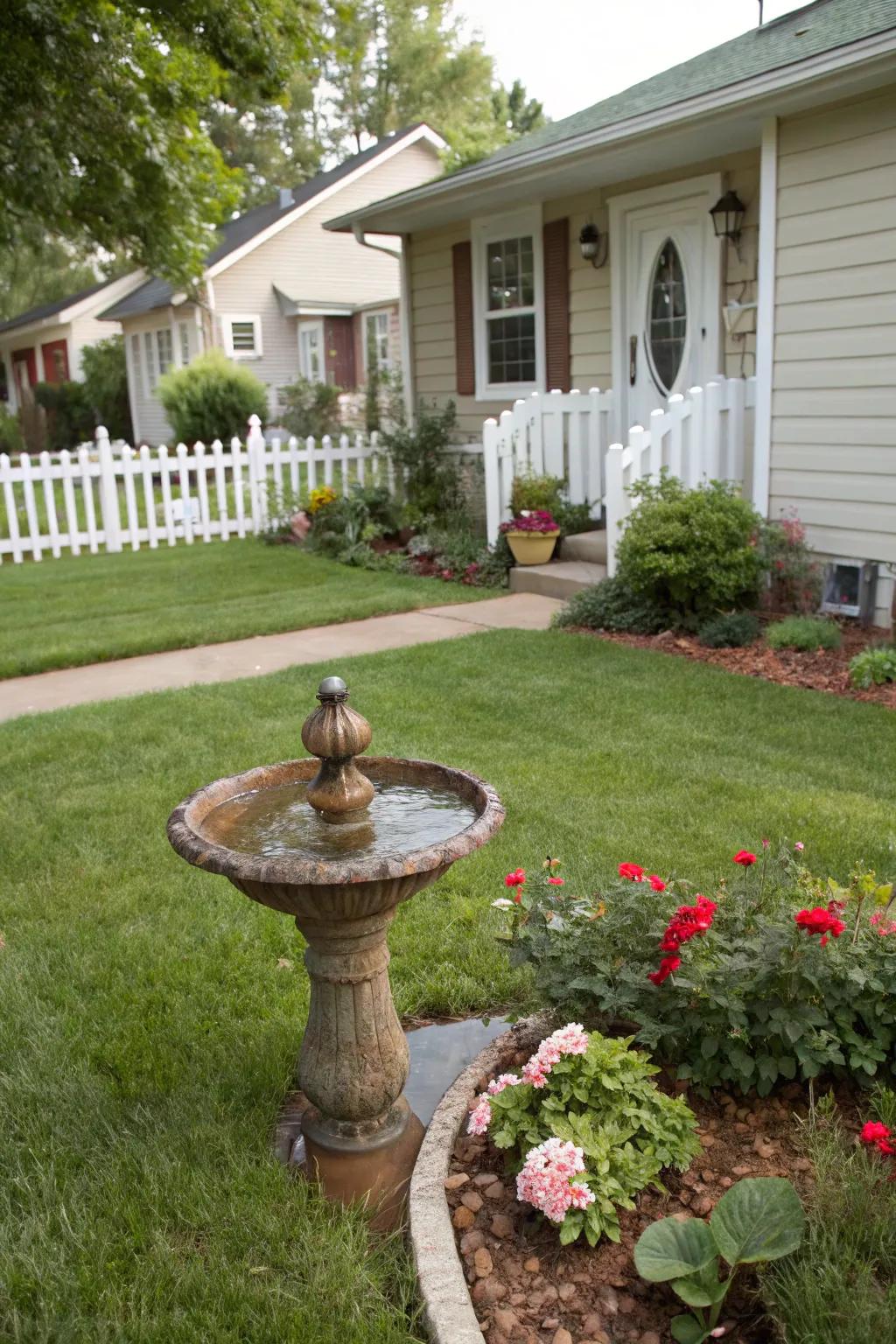 Water features bring a calming and inviting element to your yard.