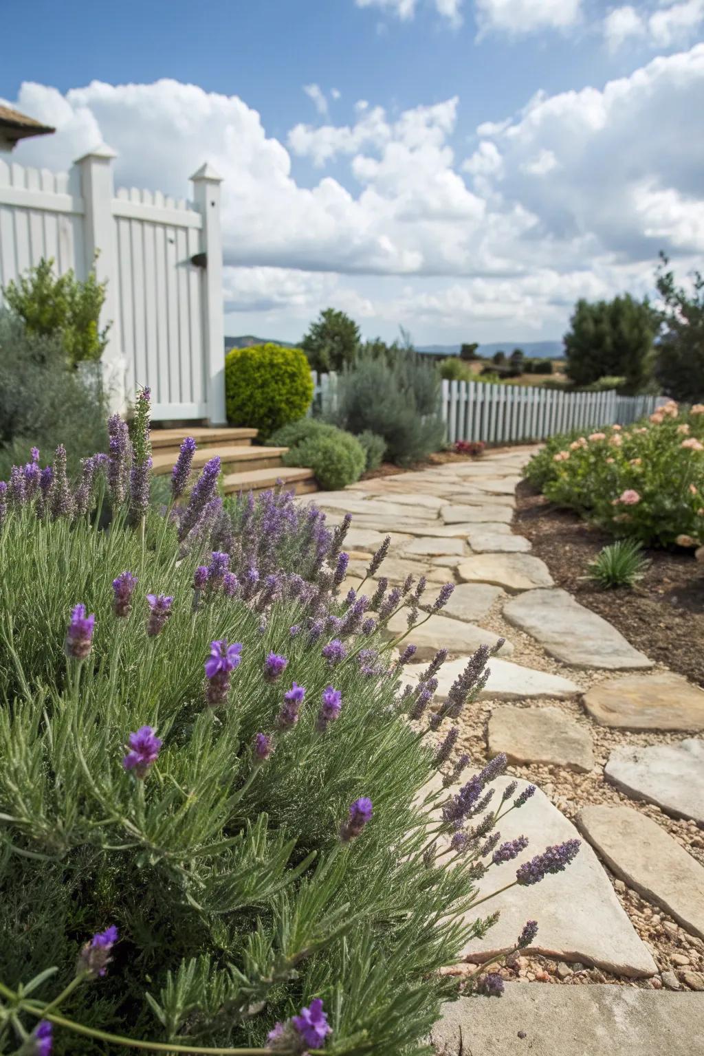 Mediterranean herbs infuse xeriscapes with delightful fragrances.