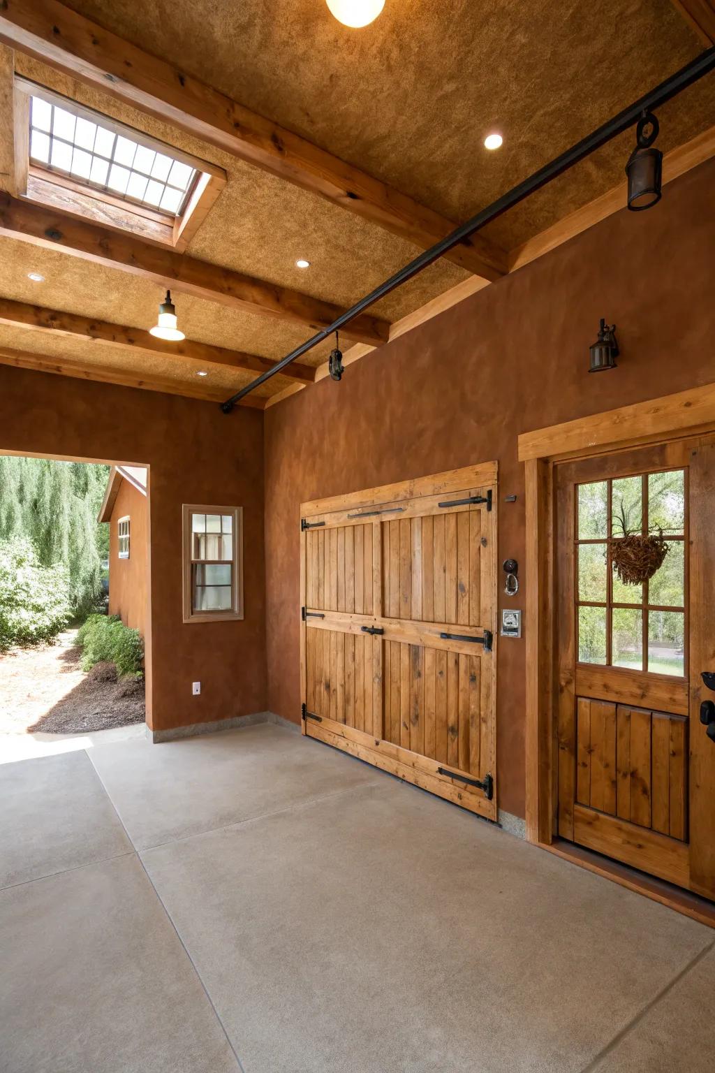 Brown tones can ground and center your garage's design.