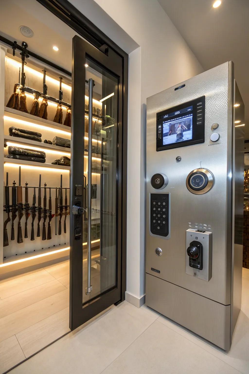 Smart tech enhances the security and convenience of your armory.