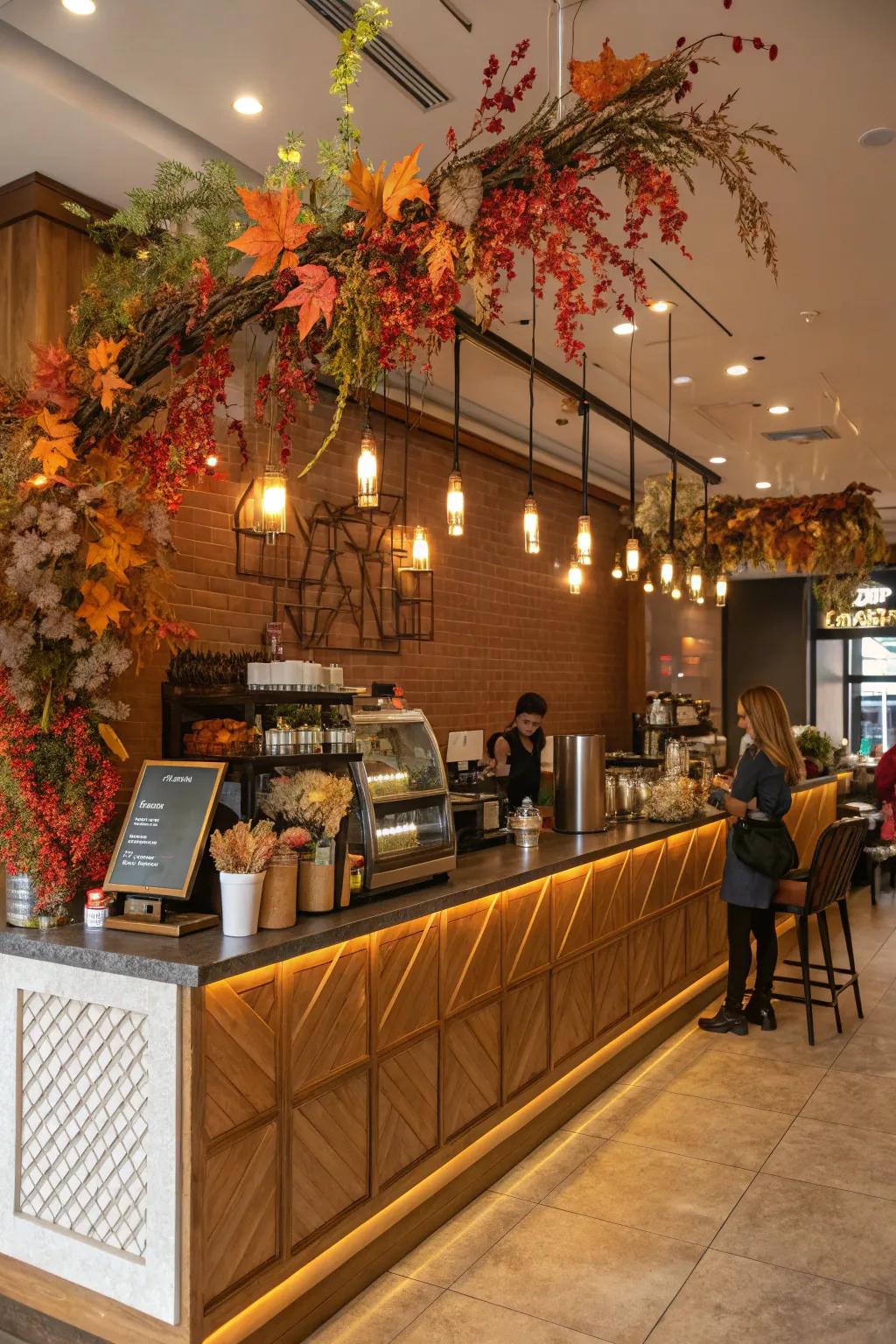 Seasonal decor keeps your coffee bar looking fresh and festive.