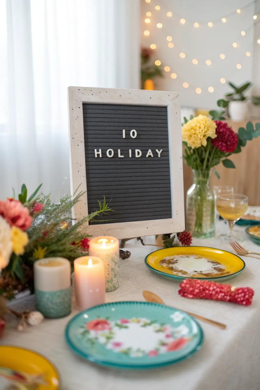 Count down to your favorite holidays with anticipation on your letter board.