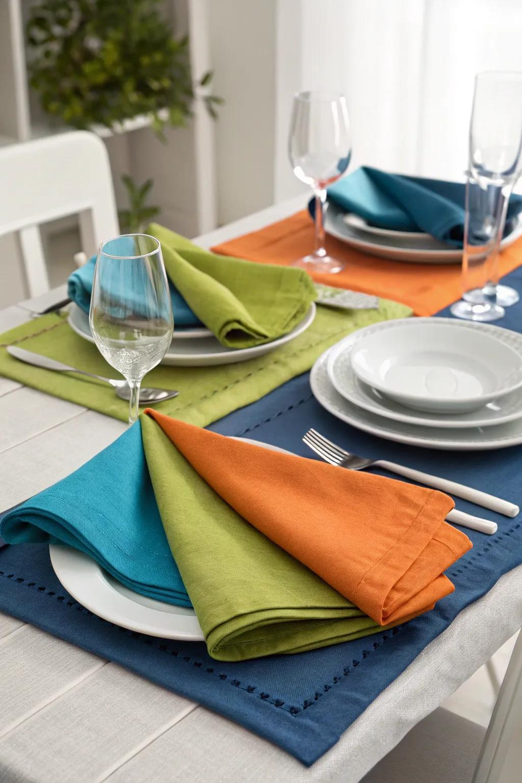 Bold colors bring an unexpected twist to your table.