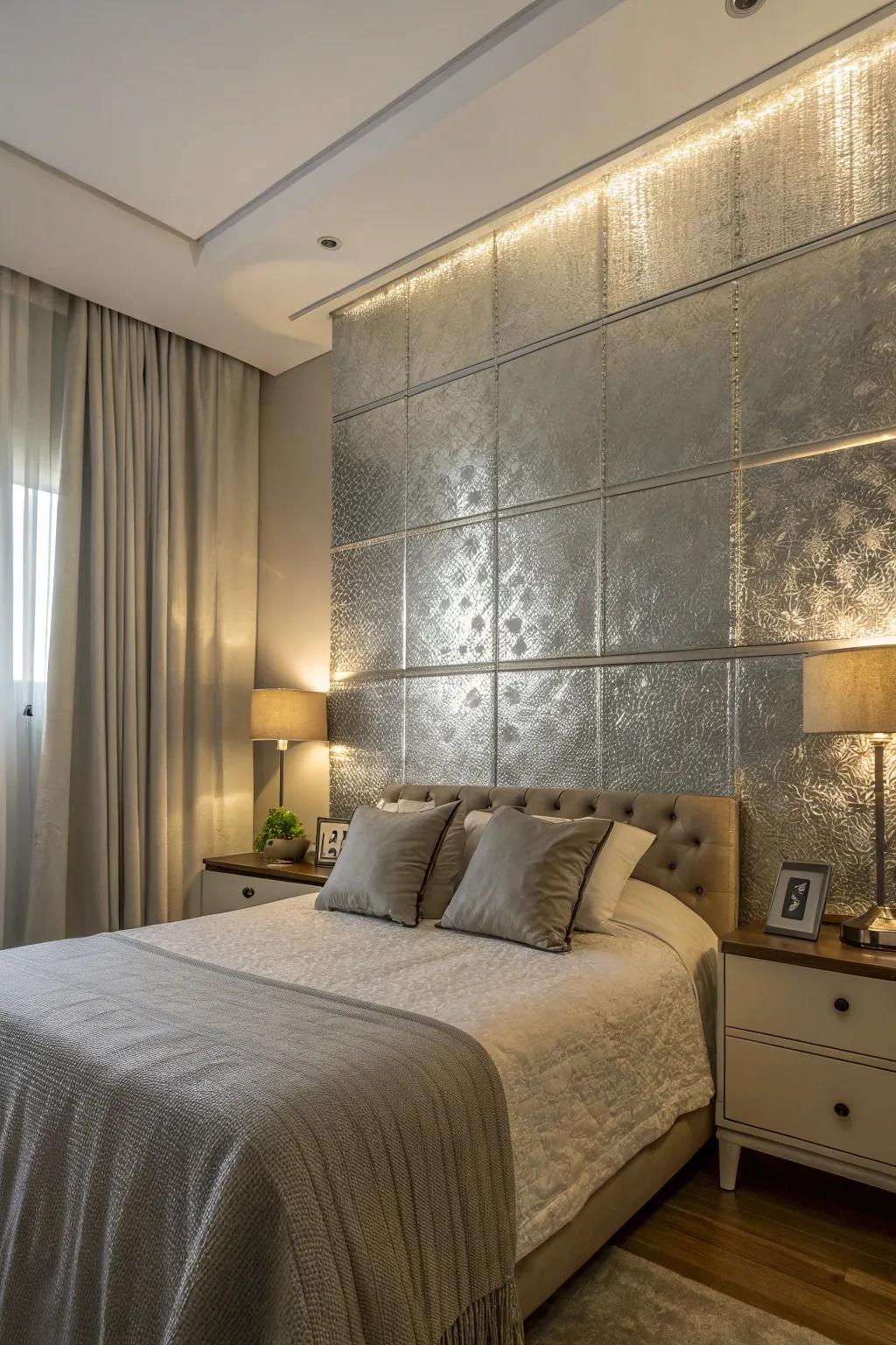 Metallic accents add elegance and sparkle to a space.