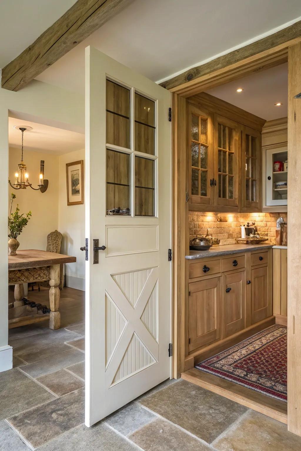 Dutch doors add charm and practicality to any kitchen.