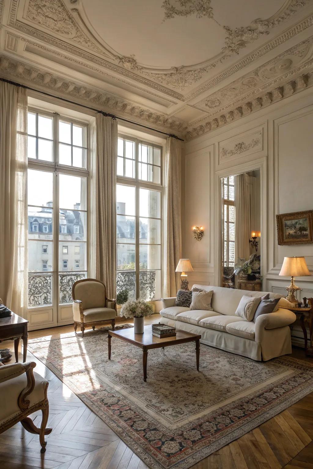 Architectural features that define Parisian elegance.