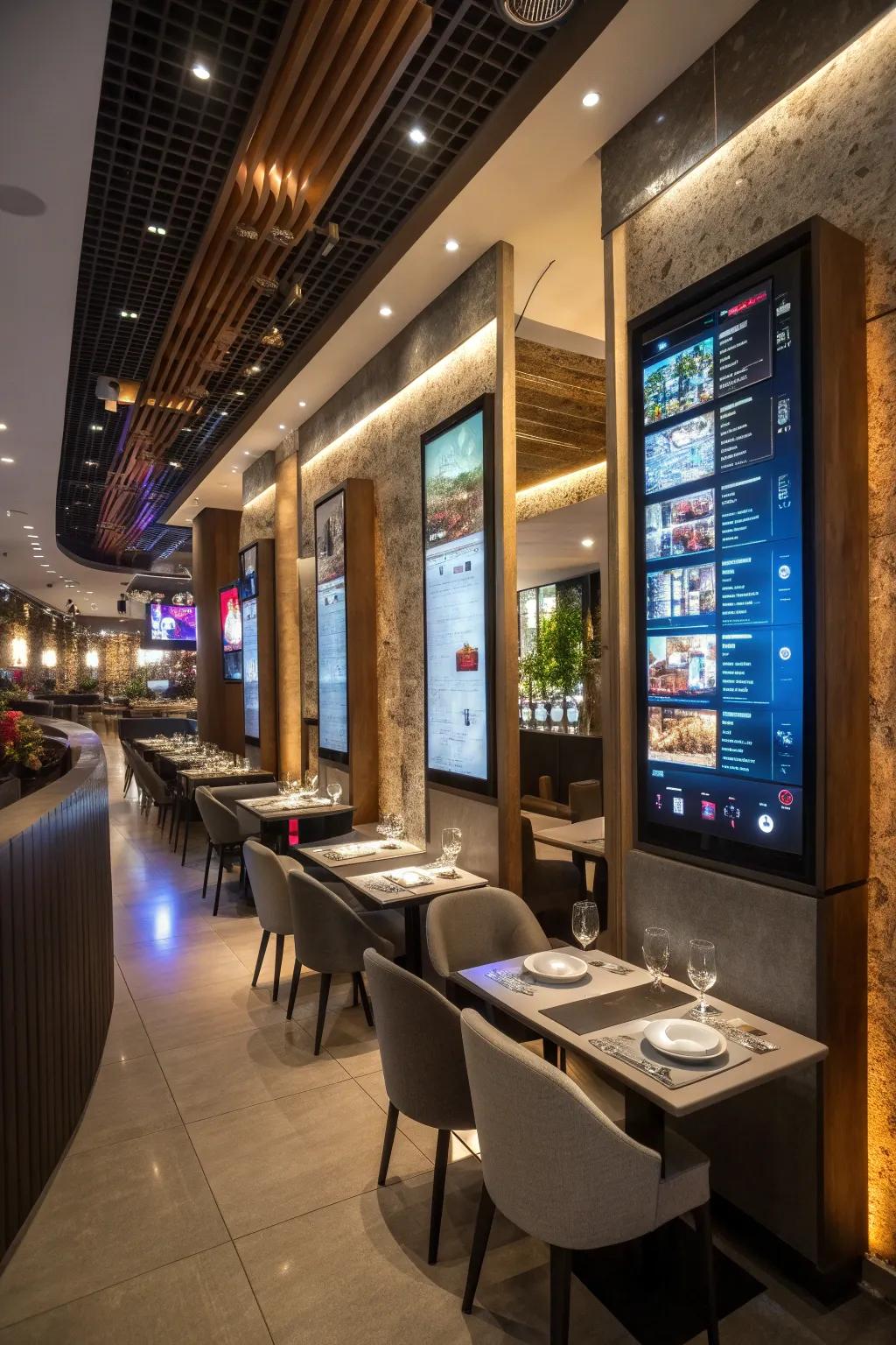 Technology integration enhances dining experience and operational efficiency.