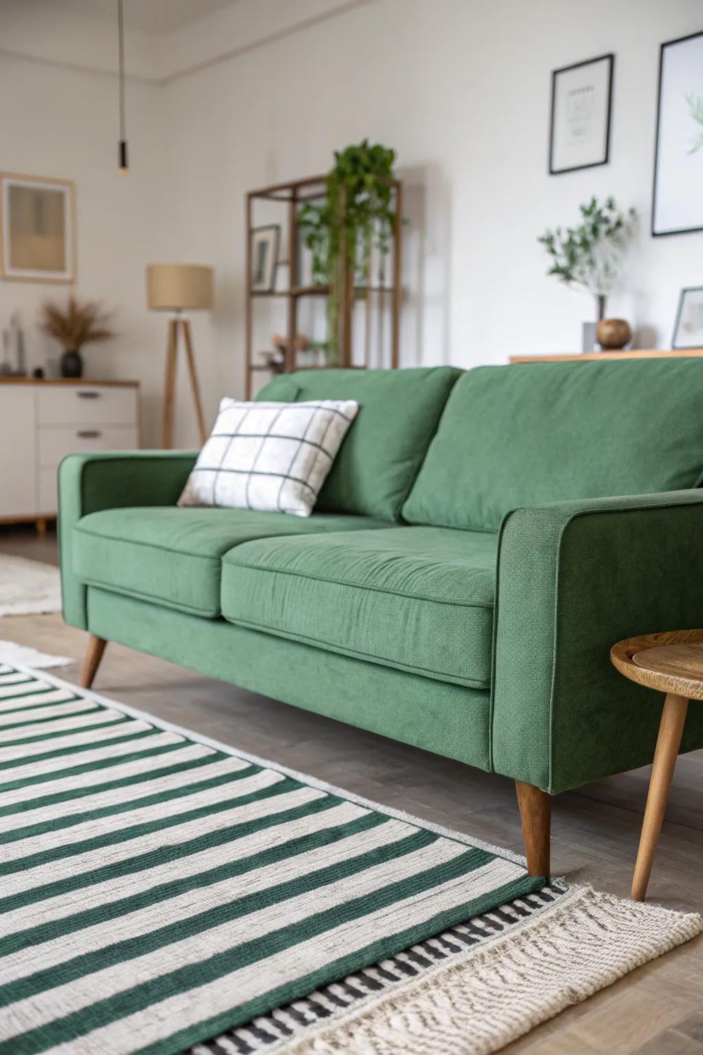 Striped rugs offer a sleek and minimalist aesthetic.