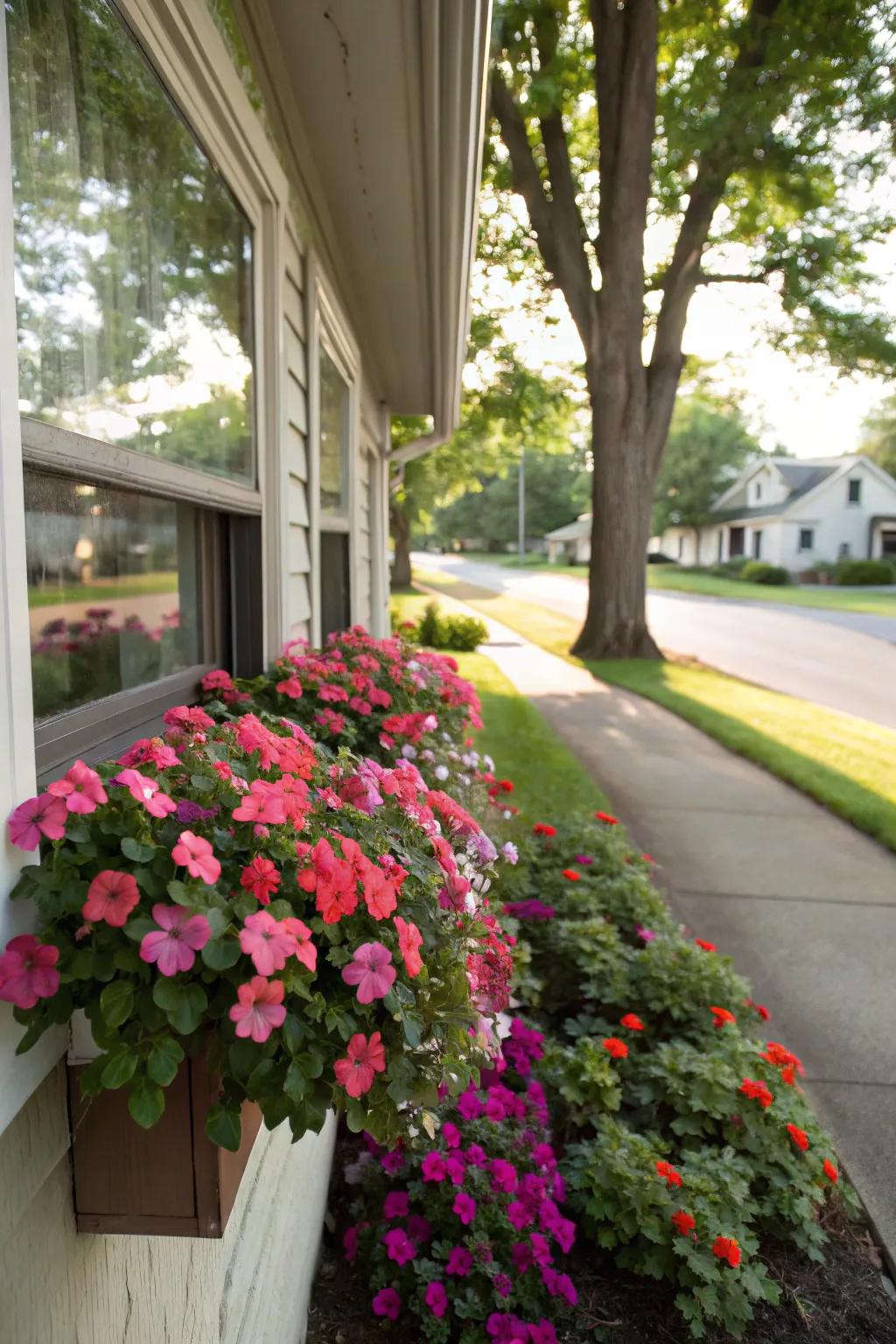 Impatiens provide a burst of color perfect for shaded environments.