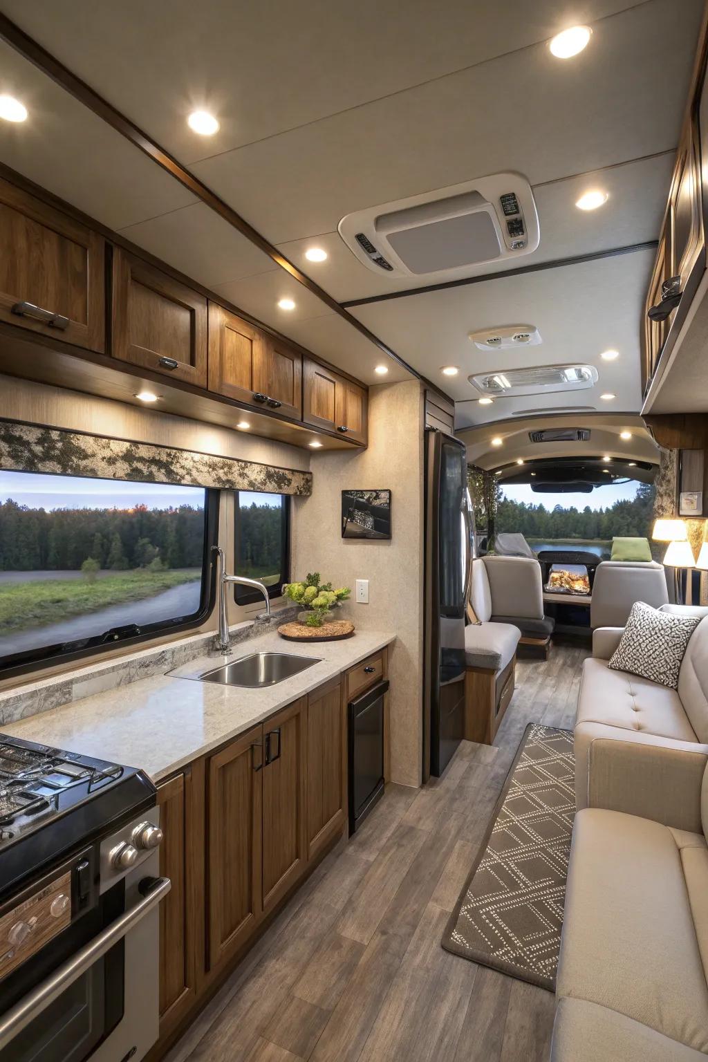 Upgrading fixtures and appliances can refresh your RV's look and functionality.